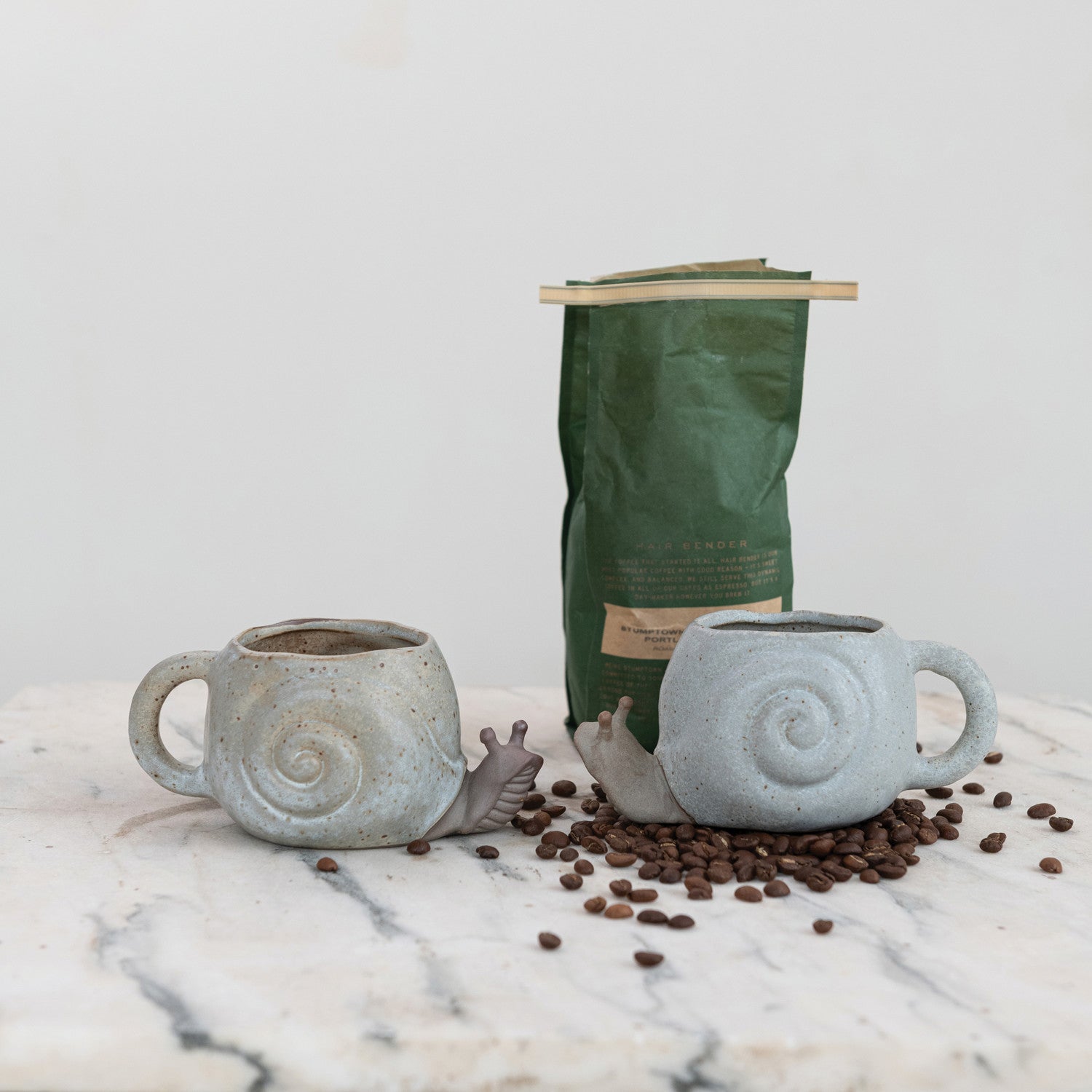Rust and Cinder Snail Shaped Coffee Mug - Thumbnail 2