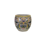 Crackle Glaze Floral Pattern Terracotta Planter | 2 Sizes