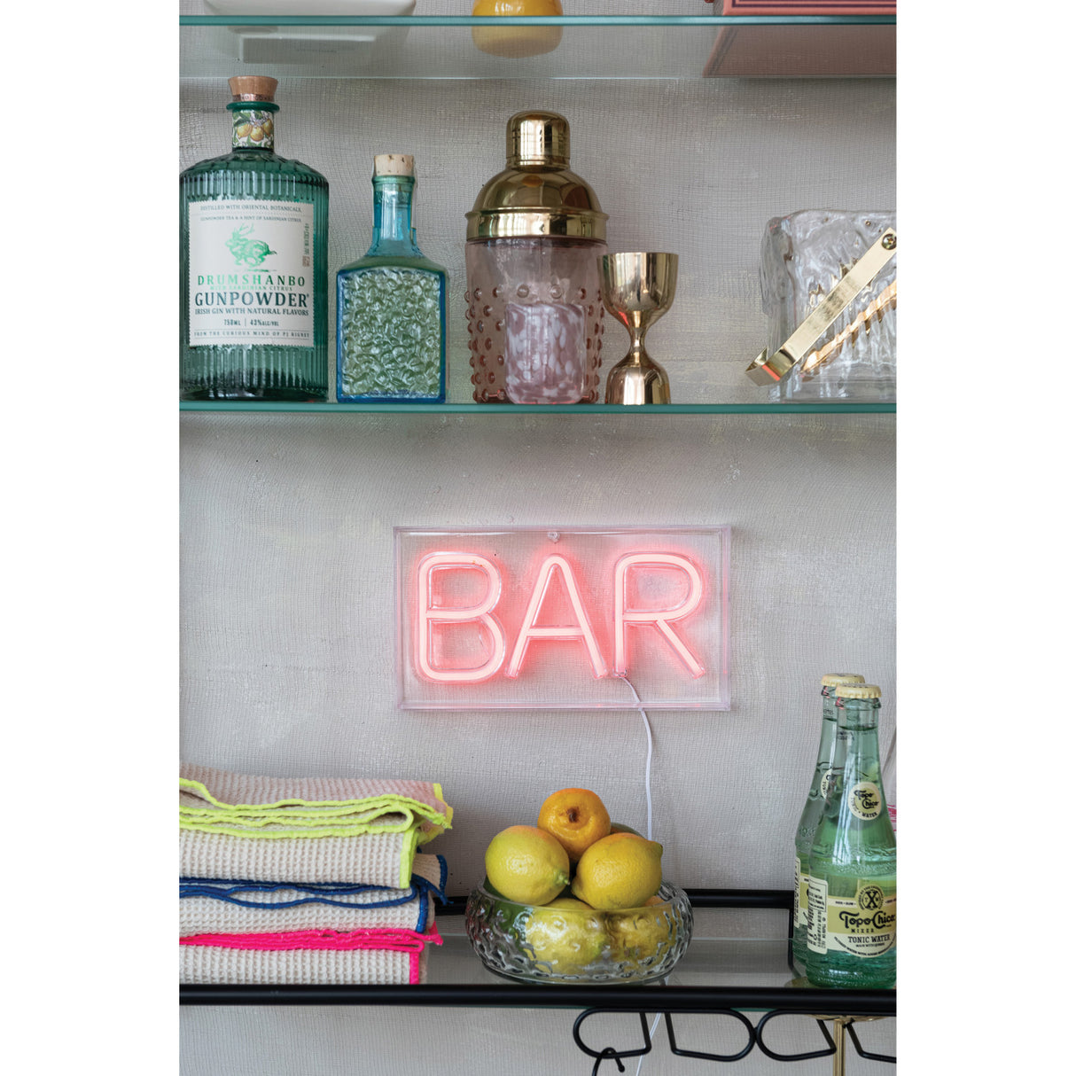 BAR Red LED Faux Neon Light with USB Cord