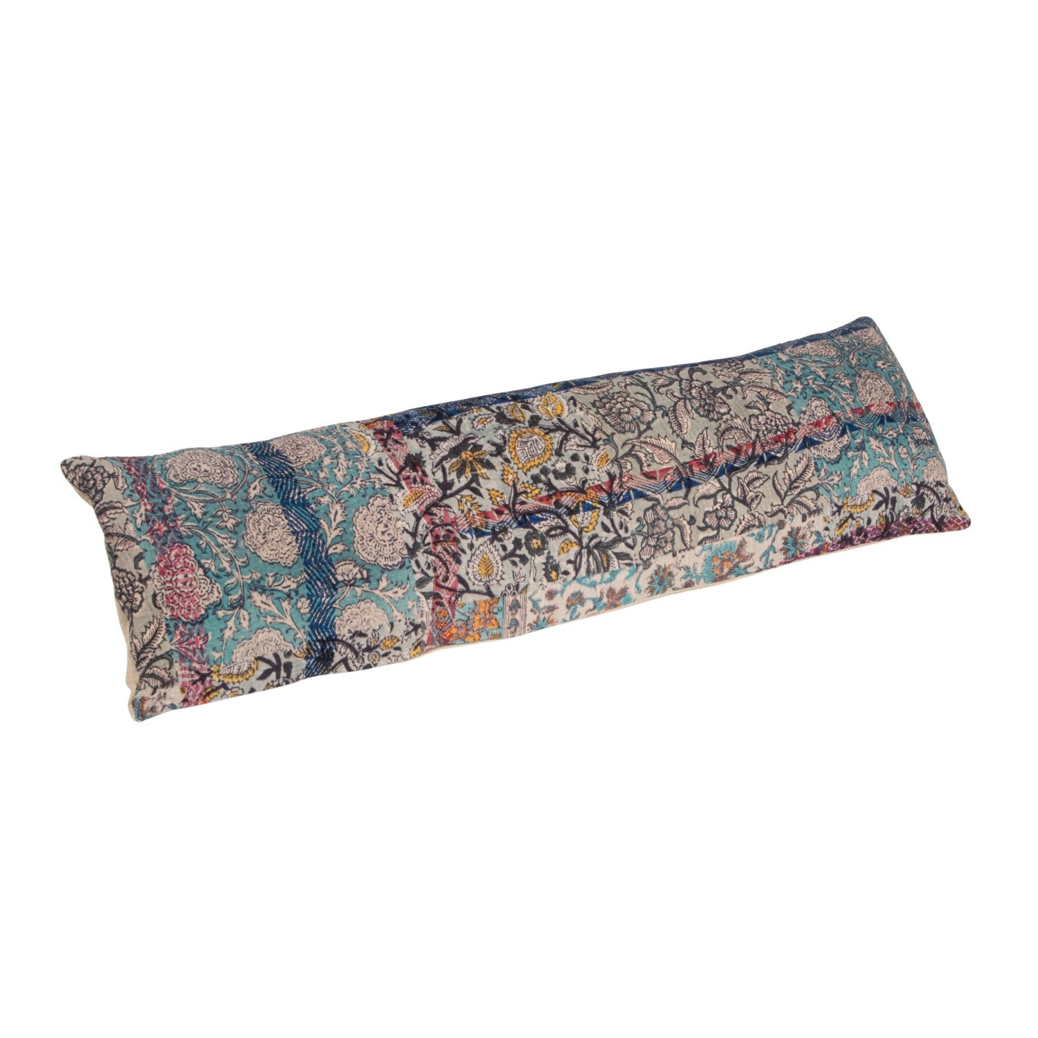 Rust and Cinder Rali Quilt Kantha Throw Pillow - Thumbnail 5