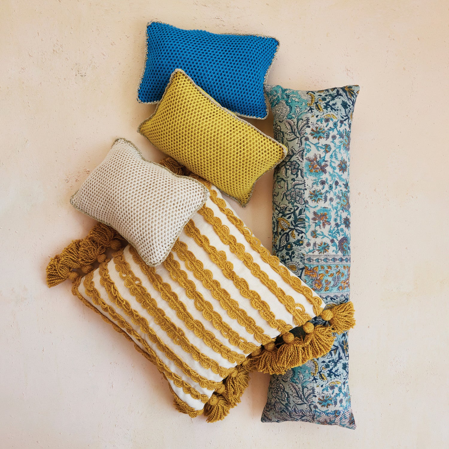Rust and Cinder Rali Quilt Kantha Throw Pillow - Thumbnail 2