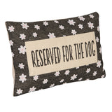 Reserved for the Dog Embroidered Lumbar Pillow