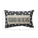 Reserved for the Dog Embroidered Lumbar Pillow
