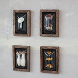 Framed Faux Mushroom Convex Shadow Box Wall Décor