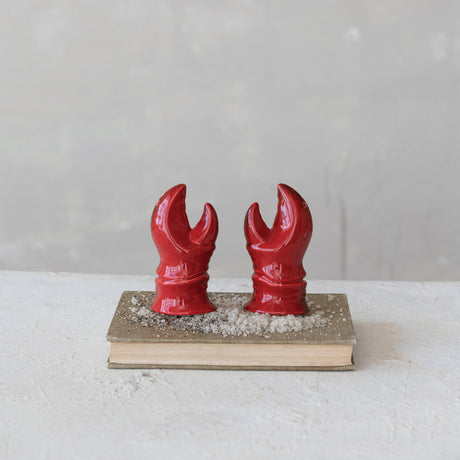 Red Lobster Claw Salt & Pepper Shaker Set