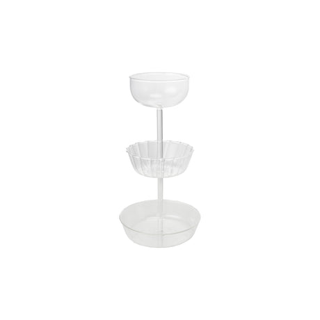 Clear Glass 3-Tier Snack Display