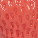 Opaque Pink Strawberry Shaped Glass Vase