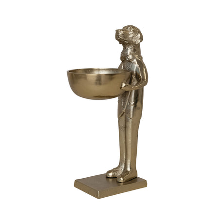 Gold Labrador Aluminum Decorative Butler Bowl