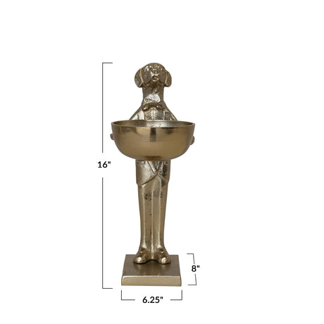 Gold Labrador Aluminum Decorative Butler Bowl