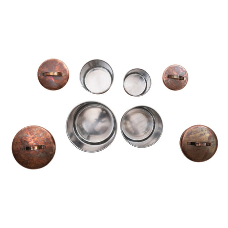 Oxidized Copper Finish Stainless Steel Canisters | 4 Sizes