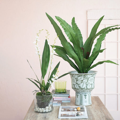 Faux Bird’s Nest Fern Floor Plant