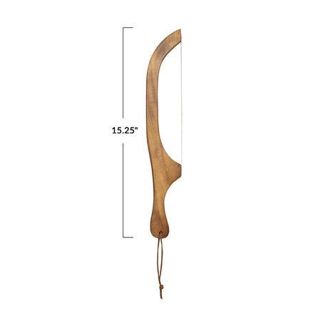 Acacia Wood Bread Bow Knife with Stainless Steel Blade