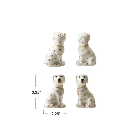 Ceramic Dog Salt & Pepper Shaker Set