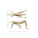 Gold Pewter Grasshopper Figurine