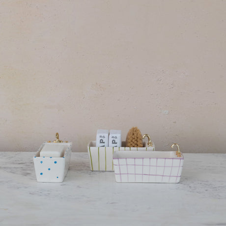 Whimsical Bathtub Ceramic Soap Dish