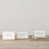 Gold Framed Easel with Inspirational Quote