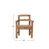Distressed Reclaimed Wood Mini Decorative Chair