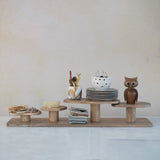 Mango Wood Serving Board with Pedestal Stands