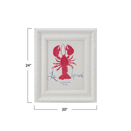 Le Homard Framed Lobster Wall Art