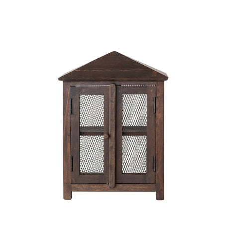 Reclaimed Wood Mesh Door Accent Cabinet