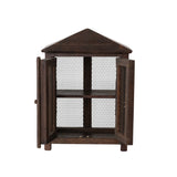 Reclaimed Wood Mesh Door Accent Cabinet