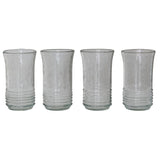 Hand-Blown Ribbed Drinking Glass