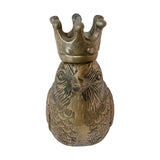 Crowned Gold Bird Aluminum Head Wall Mount