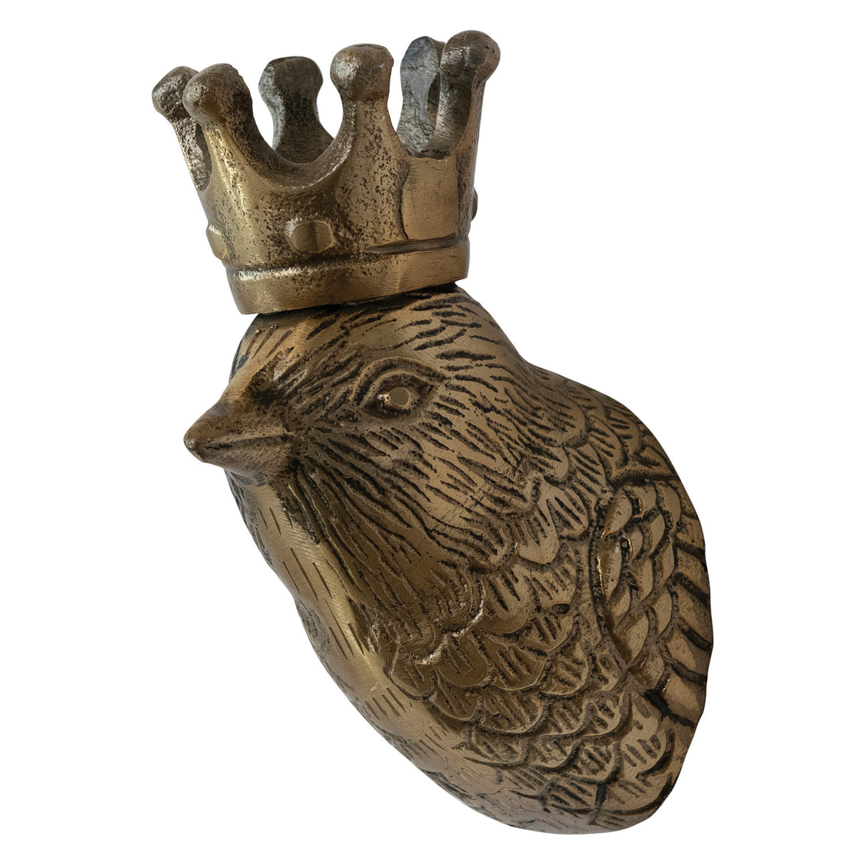 Crowned Gold Bird Aluminum Head Wall Mount