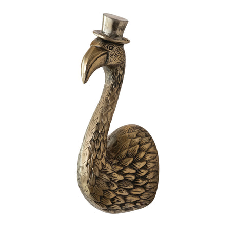 Gold Flamingo Aluminum Head with Top Hat Wall Mount