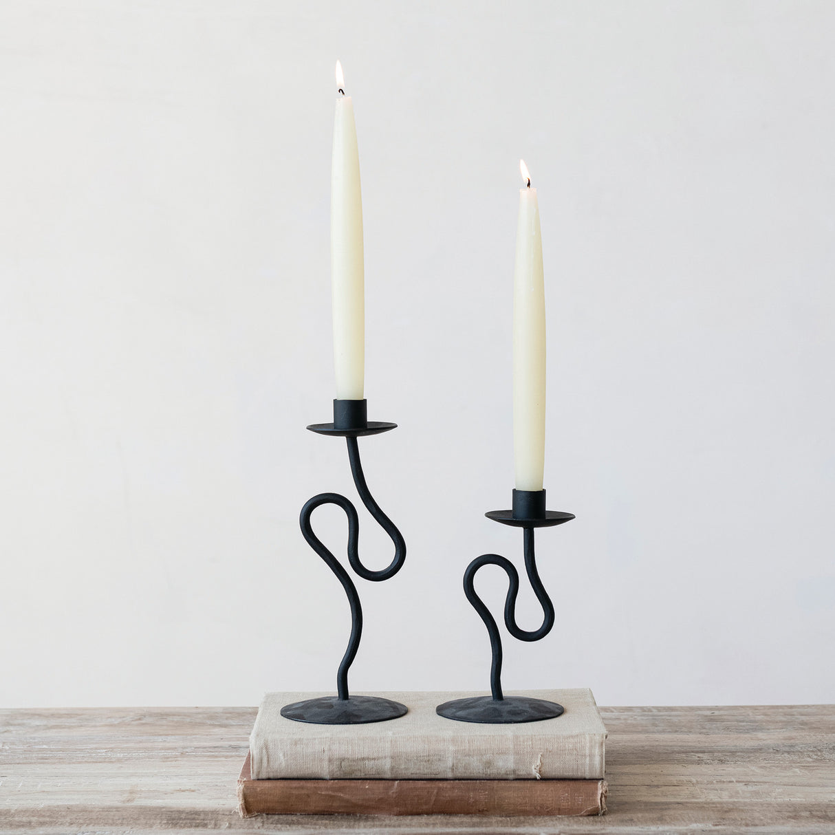 Hand-Forged Iron Taper Candle Holder