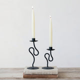 Hand-Forged Iron Taper Candle Holder