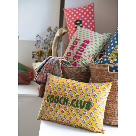 Couch Club Floral Embroidered Lumbar Pillow