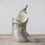 Aluminum Nickel Finish Fish Bottle Holder