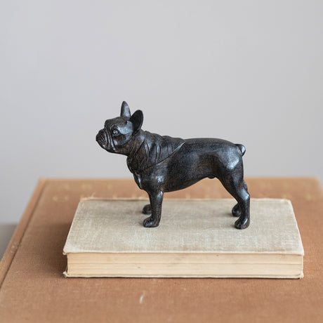 Black French Bulldog Resin Figurine