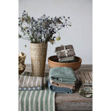 Stonewashed Cotton Striped Dish Cloth (Set of 3)