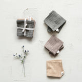 Stonewashed Cotton Striped Dish Cloth (Set of 3)
