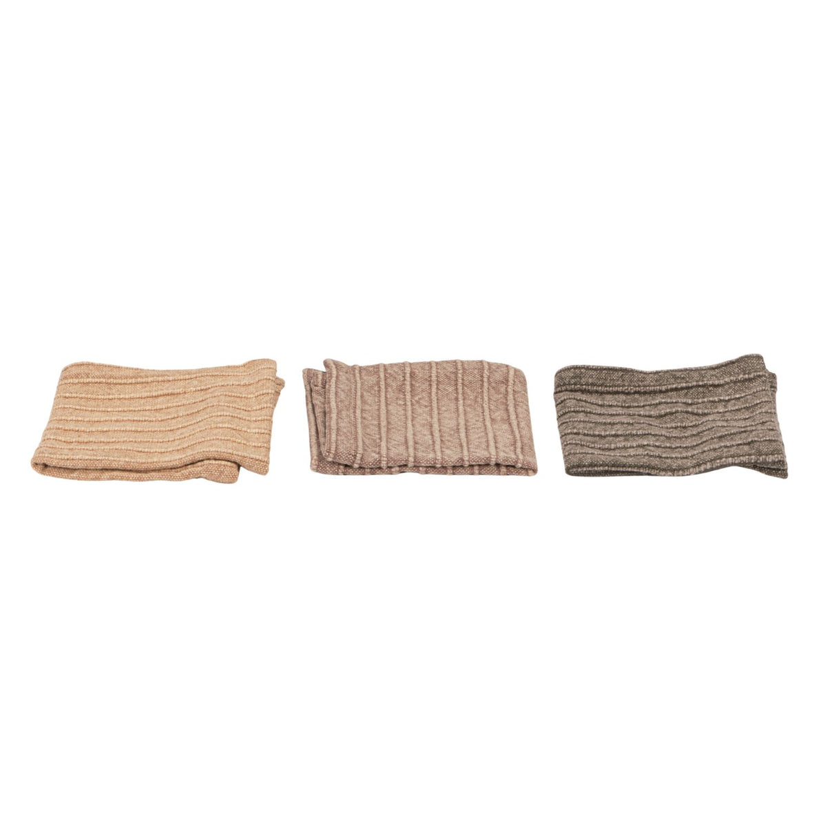 Stonewashed Cotton Striped Dish Cloth (Set of 3)