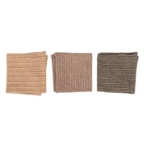 Stonewashed Cotton Striped Dish Cloth (Set of 3)