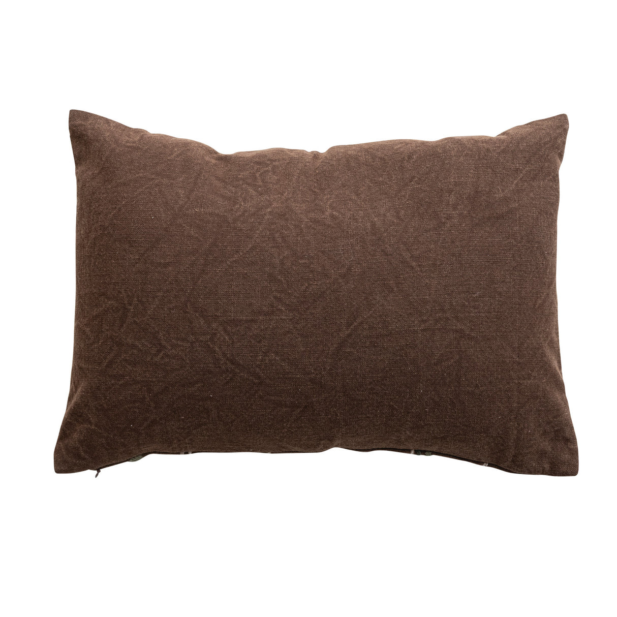Embroidered Wildflower & Bee Lumbar Pillow