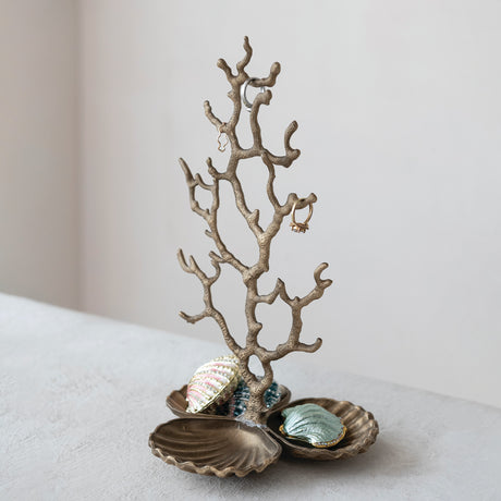 Jeweled Shell Trinket Box