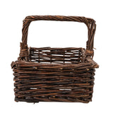 Hand-Woven Reed Market Basket with Handle