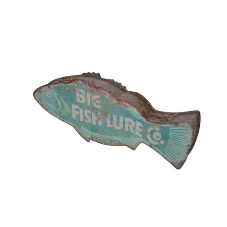 Big Fish Lure Co. Hanging Metal Wall Sign
