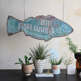 Big Fish Lure Co. Hanging Metal Wall Sign