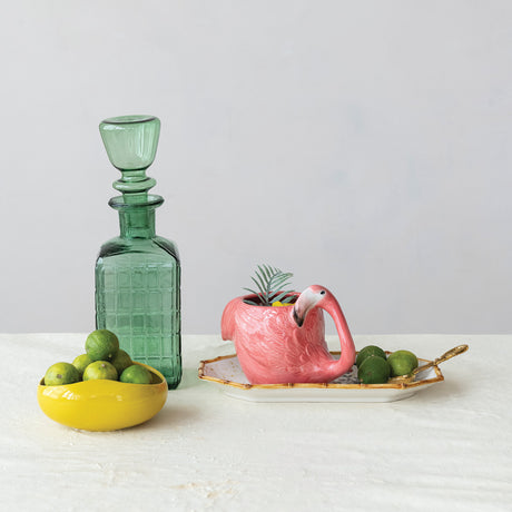 Hand-Painted Pink Flamingo Ceramic Coffee Mug