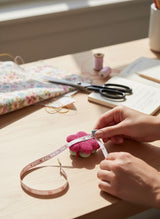 Handmade Glass Beaded Flower Tape Measure