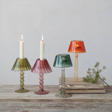 Scalloped Glass Taper & Tealight Holder
