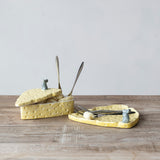 Ceramic Cheese & Mouse Appetizer Fork Set