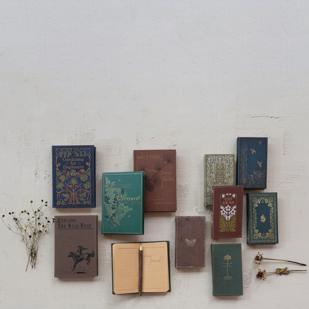 Vintage Book Design Canvas Notebook