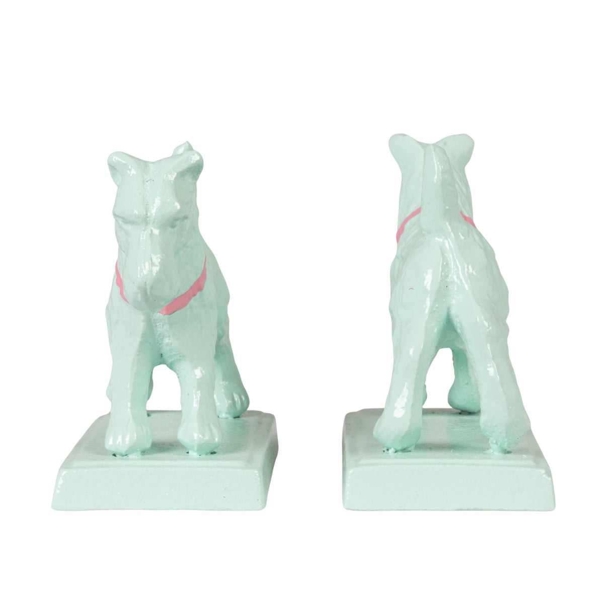 Mint Terrier Dog Cast Iron Bookends