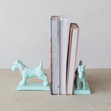 Mint Terrier Dog Cast Iron Bookends